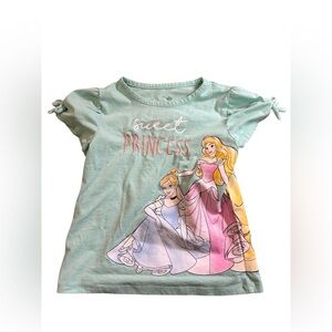 Disney Princess Sweet Princess Graphic Tee Girls Size 5 Mint Green